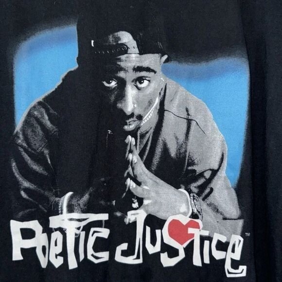 Poetic Justice 2Pac Graphic T-Shirt 2XL - Picture 2 of 6